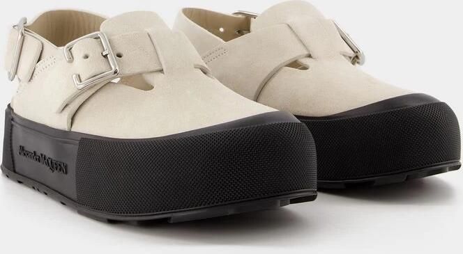 Alexander mcqueen Witte platte sandalen voor heren White Heren