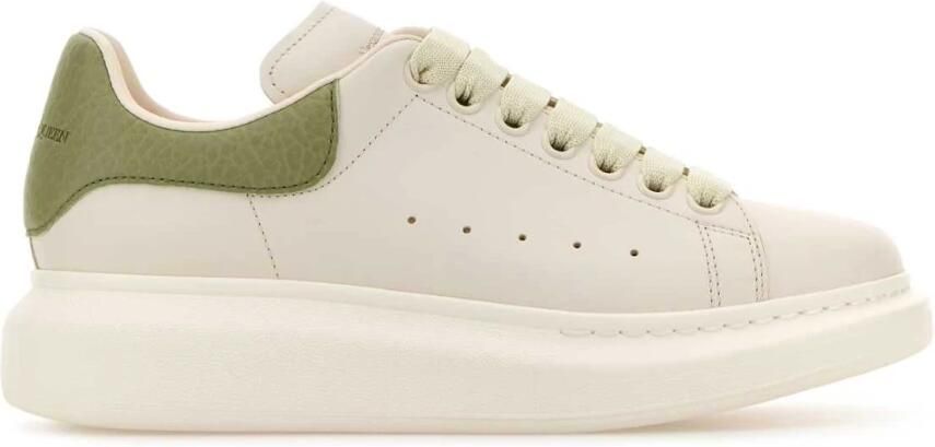 Alexander mcqueen Witte leren sneakers met chocolade hiel White Dames - Foto 3