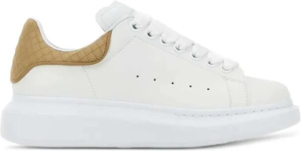 Alexander McQueen Witte Leren Oversized Sneakers