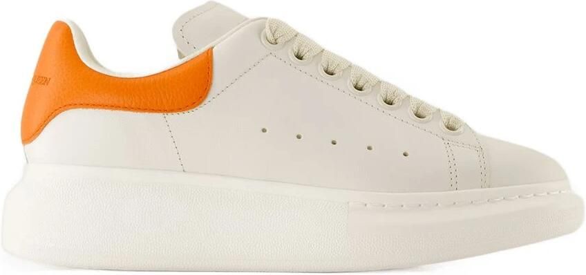 Alexander mcqueen Witte leren sneakers met chocolade hiel White Dames - Foto 7