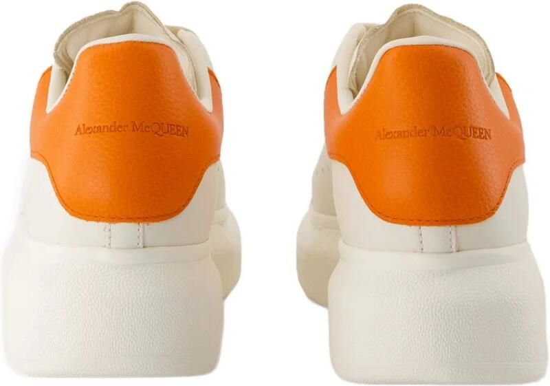 Alexander mcqueen Witte leren sneakers met chocolade hiel White Dames - Foto 4