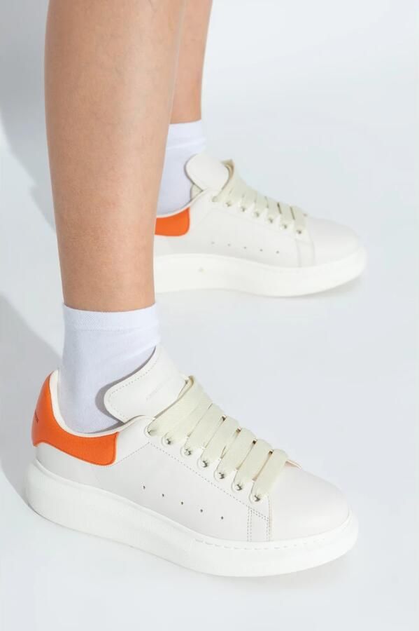 Alexander mcqueen Witte leren sneakers met chocolade hiel White Dames - Foto 2