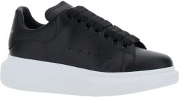 Alexander McQueen Oversized Zwart Wit Leren Sneakers