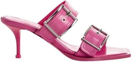 Alexander mcqueen Sugar Pink Silver Leren Sandalen Pink Dames