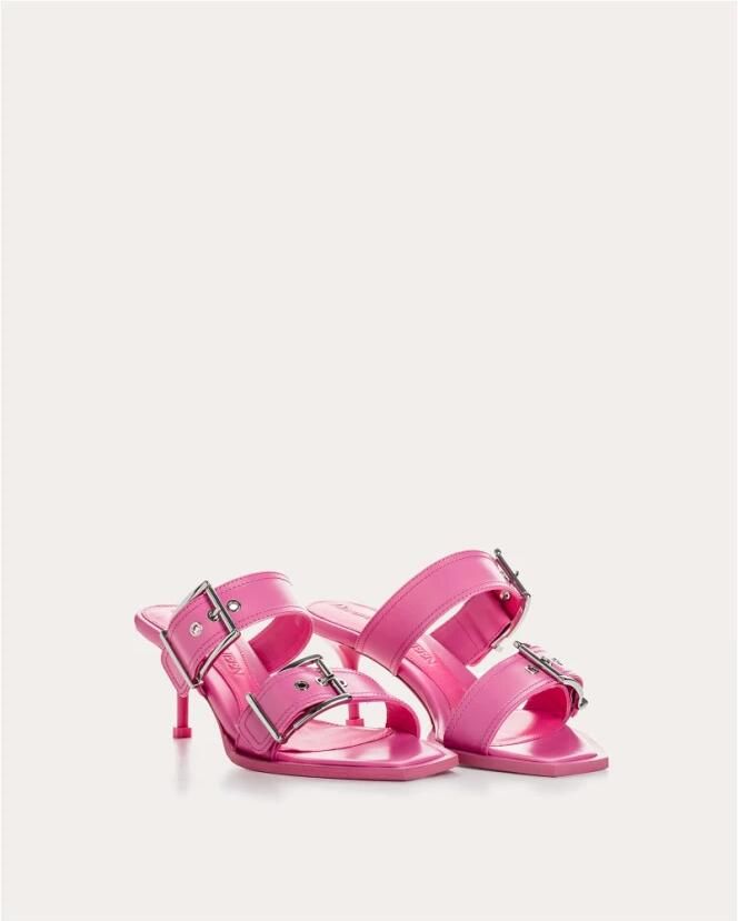 Alexander mcqueen Sugar Pink Silver Leren Sandalen Pink Dames - Foto 2