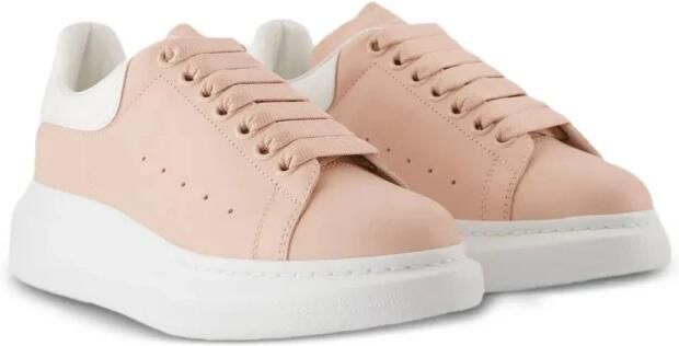 Alexander McQueen Roze Oversized Sneakers in Roze Wit