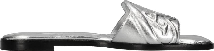 Alexander mcqueen Leren slides met logo Gray Dames - Foto 3