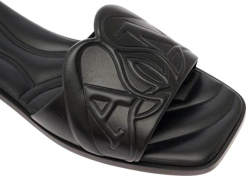 Alexander mcqueen Sandal Leath S.Rubb. Ne.Glo.Ca Black Dames