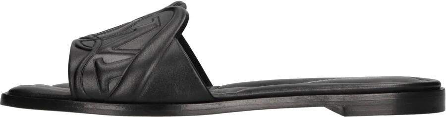 Alexander McQueen Seal Leather Flat Sandals - Foto 3