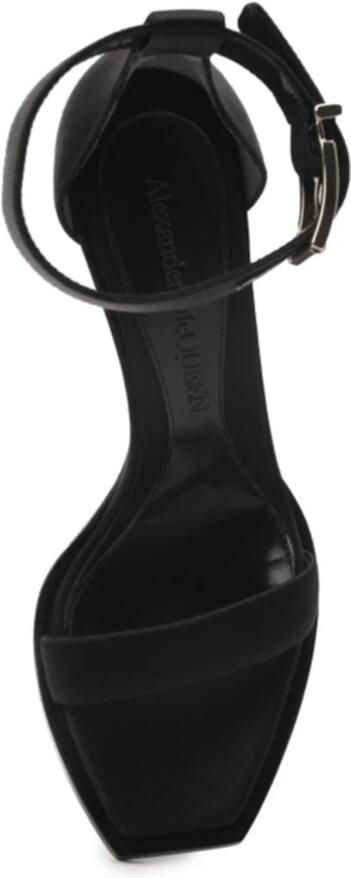 Alexander mcqueen Zijden Satijnen Hak Sandalen Black Dames