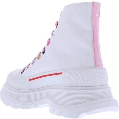 Alexander mcqueen Stijlvolle katoenen hoge laarzen White Dames - Foto 2