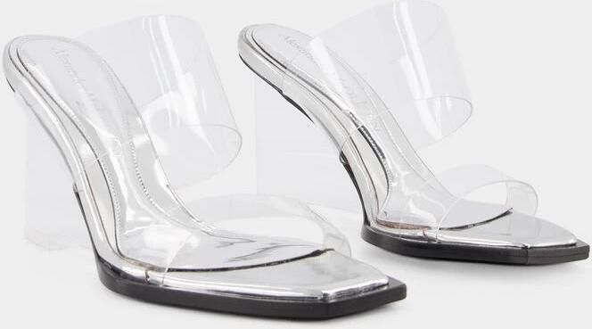 Alexander mcqueen Transparante Leren Hakken Muiltjes Wit Dames - Foto 2