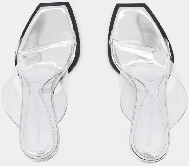 Alexander mcqueen Transparante Leren Hakken Muiltjes Wit Dames