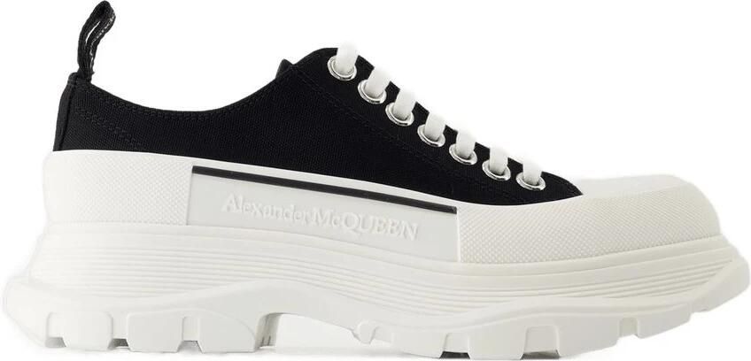 Alexander mcqueen Low-Top Sneakers Tread Slick Sneakers Canvas Black White in wit