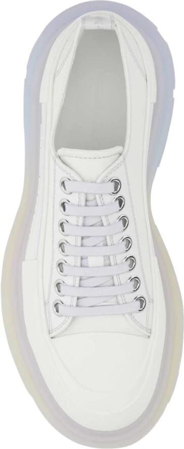 Alexander mcqueen Veterschoenen van krijt canvas Wit Dames