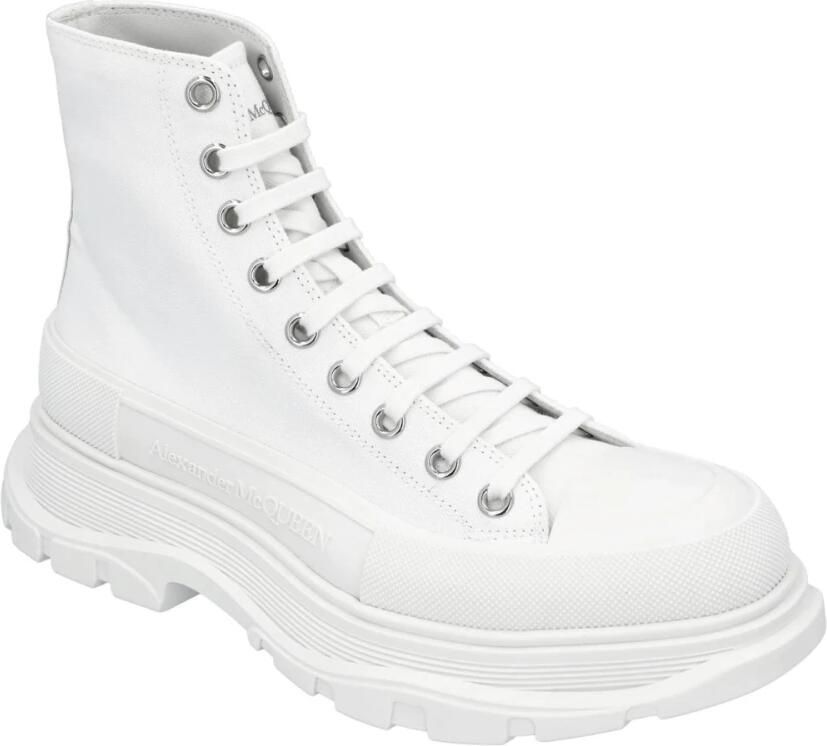 Alexander McQueen Witte bedrukte logo herensneakers - Foto 2
