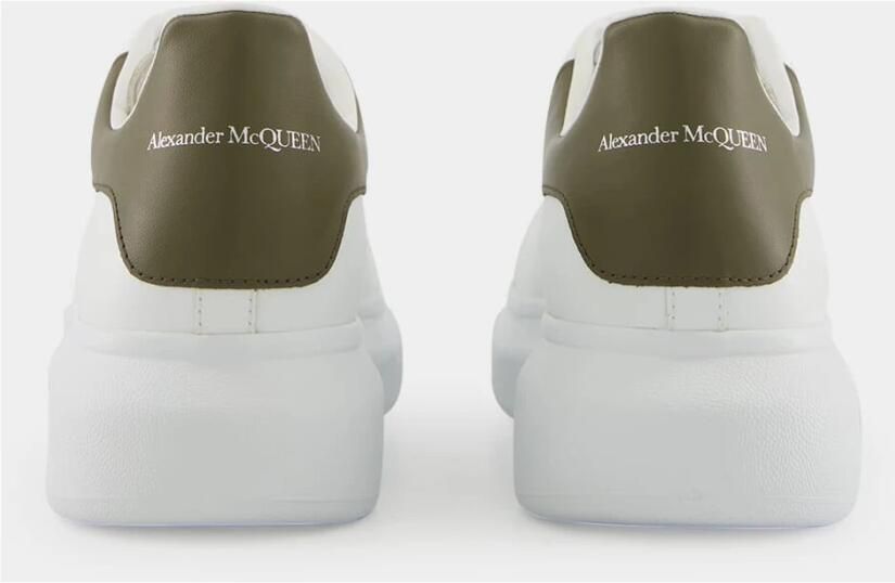 Alexander McQueen Witte Khaki Oversized Sneakers