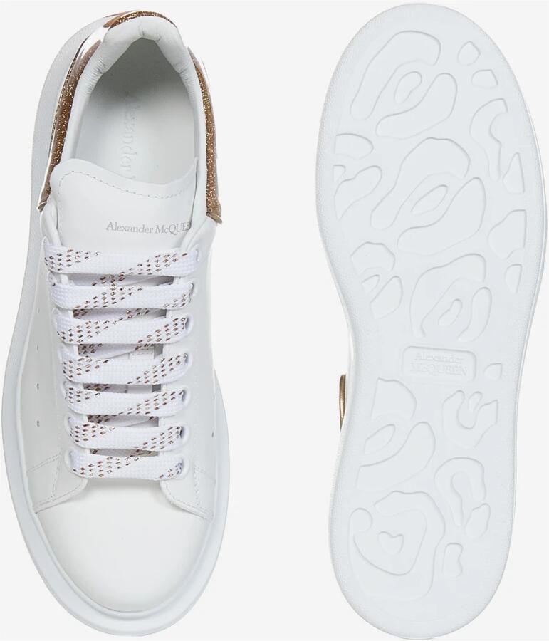 Alexander mcqueen Witte Glitter Sneakers voor Dames Wit Dames