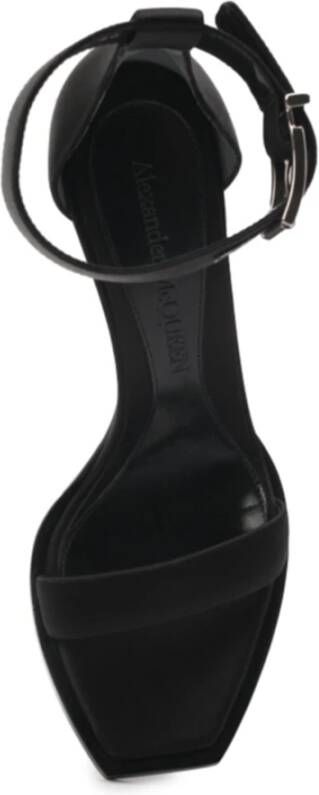 Alexander mcqueen Zijden Satijnen Hak Sandalen Zwart Dames