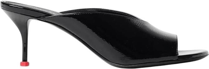 Alexander McQueen Zwarte Lakleren Muiltjes met Hakken