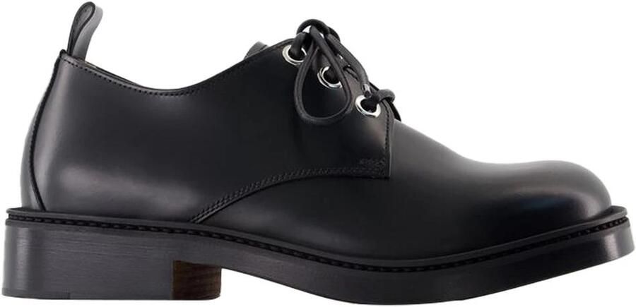 Alexander McQueen Zwarte leren veterschoenen