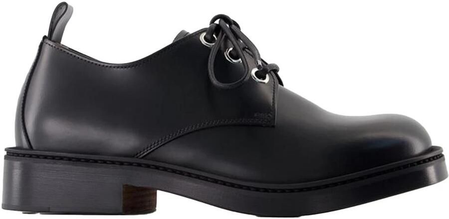 Alexander McQueen Zwarte Leren Veterschoenen