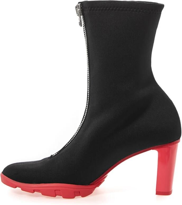 Alexander McQueen Zwarte Neopreen Slim Tread Enkellaarzen - Foto 3