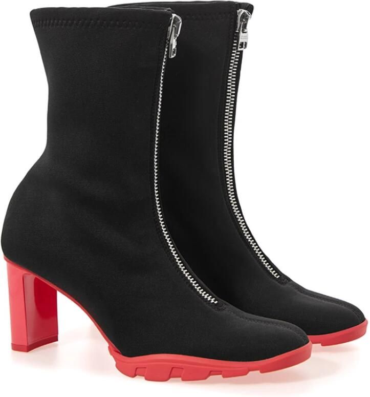 Alexander McQueen Zwarte Neopreen Slim Tread Enkellaarzen - Foto 2