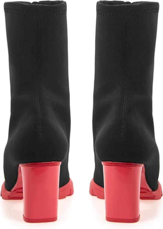 Alexander McQueen Zwarte Neopreen Slim Tread Enkellaarzen - Foto 4