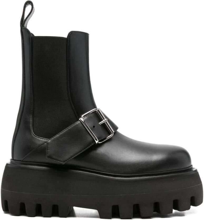 Alexander McQueen Zwarte Zijde & Nylon Laarzen