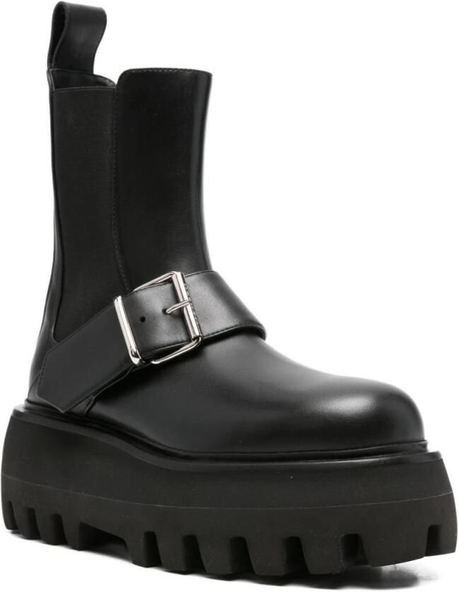 Alexander McQueen Zwarte Zijde & Nylon Laarzen - Foto 2