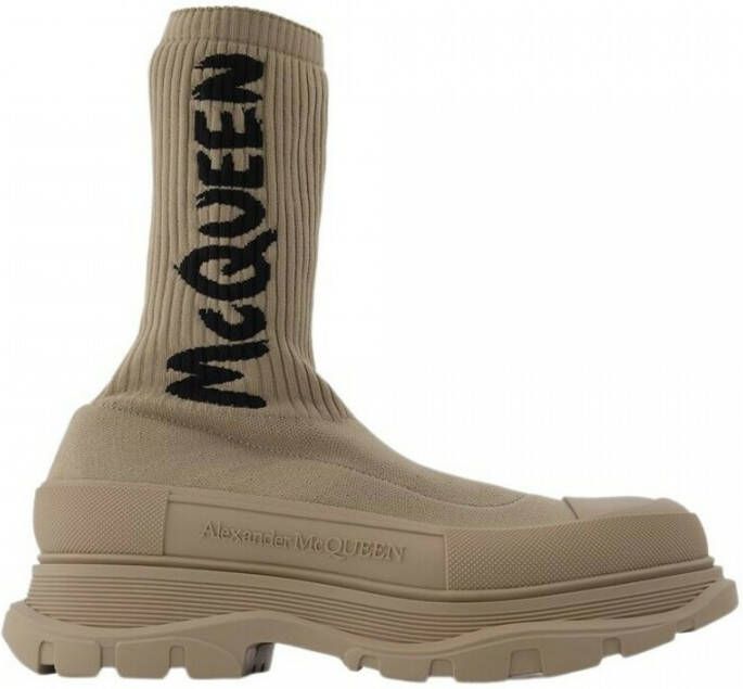 Alexander mcqueen Beige Soklaarzen met Zwarte Accenten Beige Heren