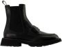 Alexander mcqueen Boots Worker Punk Ankle Boots Black White Leather in zwart - Thumbnail 1