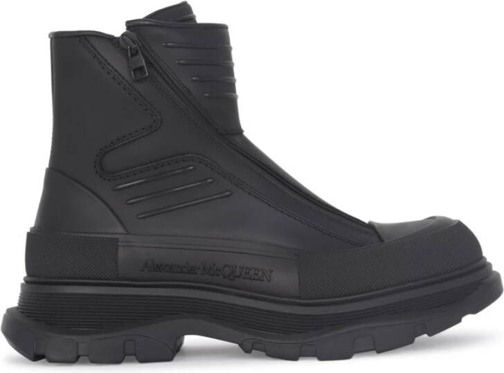 Alexander mcqueen Slick Enkellaarzen met Paneelontwerp Black Heren