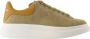 Alexander McQueen Beige Leren Oversize Sneakers - Thumbnail 1
