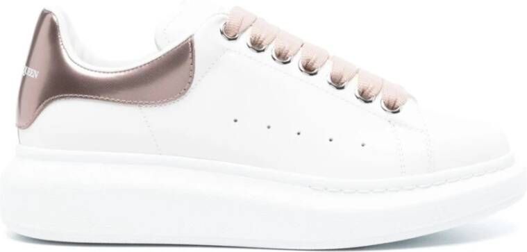 Alexander McQueen Beige Sneakers met Logo Print