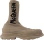 Alexander mcqueen Beige Soklaarzen met Zwarte Accenten Beige Heren - Thumbnail 1