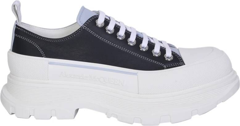 Alexander McQueen Blauw Beige Tread Slick Sneakers
