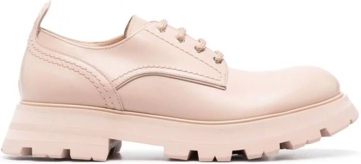 alexander mcqueen Blush Leren Veterschoenen Roze Dames