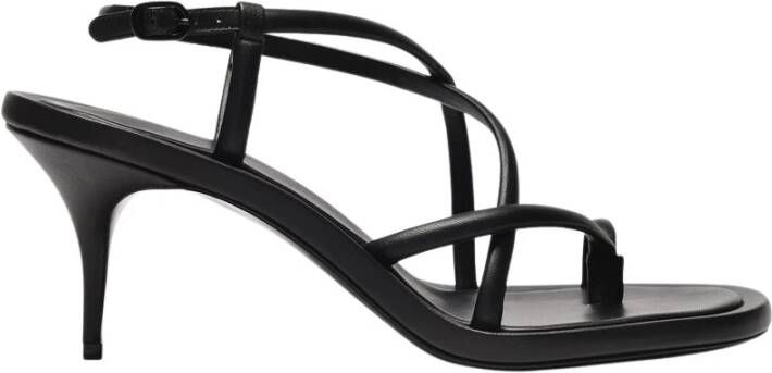 Alexander mcqueen Bovenste en dus sandalen in zwart leer Zwart Dames