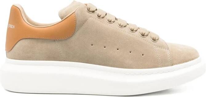 Alexander McQueen Bruine Suède Platform Sneakers