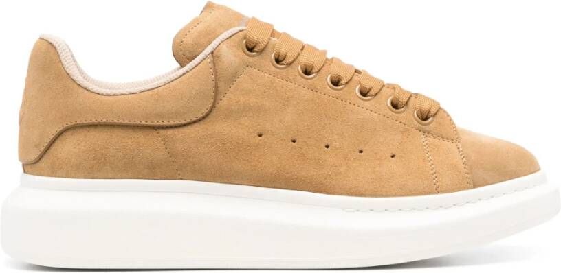 Alexander McQueen Bruine Suède Skull Sneakers