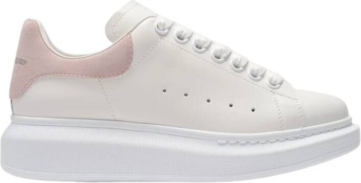 Alexander mcqueen Witte Larry Sneakers met Roze Label White Dames