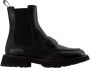 Alexander mcqueen Boots Worker Punk Ankle Boots Black White Leather in zwart - Thumbnail 1
