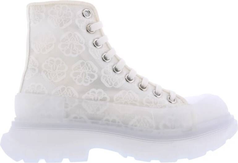 Alexander mcqueen Canvas Boot Tread Mode Sneakers White Dames