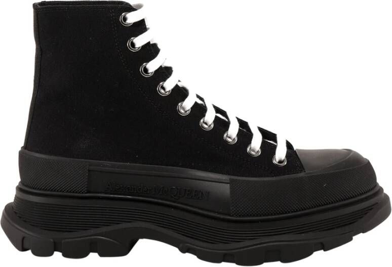 Alexander mcqueen Canvas Veterschoenen voor Heren Black Heren