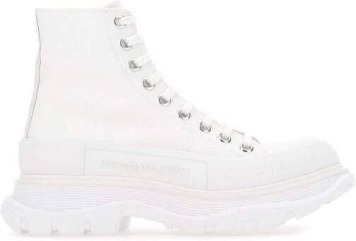 Alexander mcqueen Canvas Tread Slick Sneakers White Dames