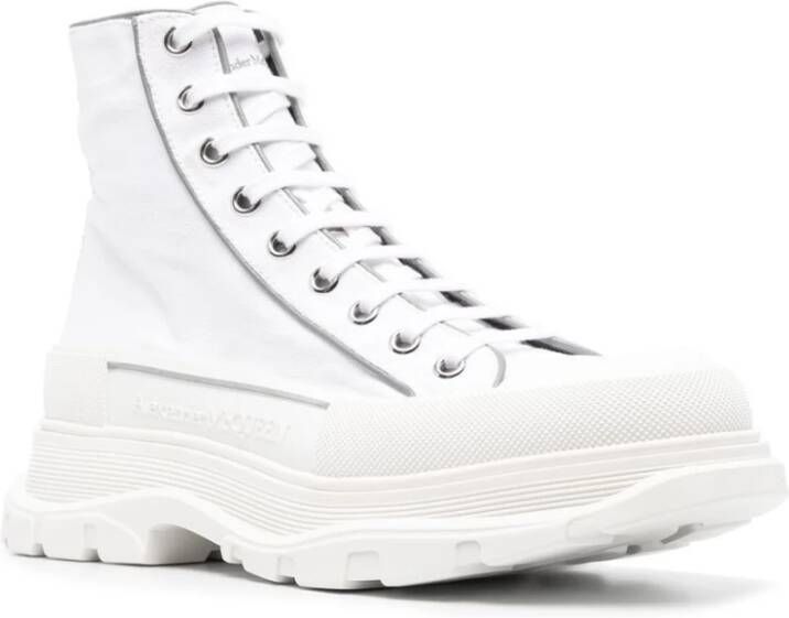 Alexander mcqueen Canvas Veterschoenen voor Heren White Heren