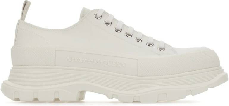 Alexander mcqueen Witte Veterschoenen met Rubberen Neuskap White
