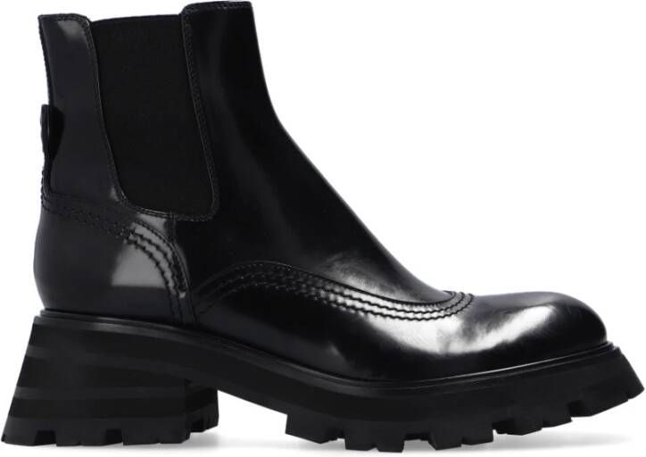 alexander mcqueen Chelsea-laarzen Black Dames